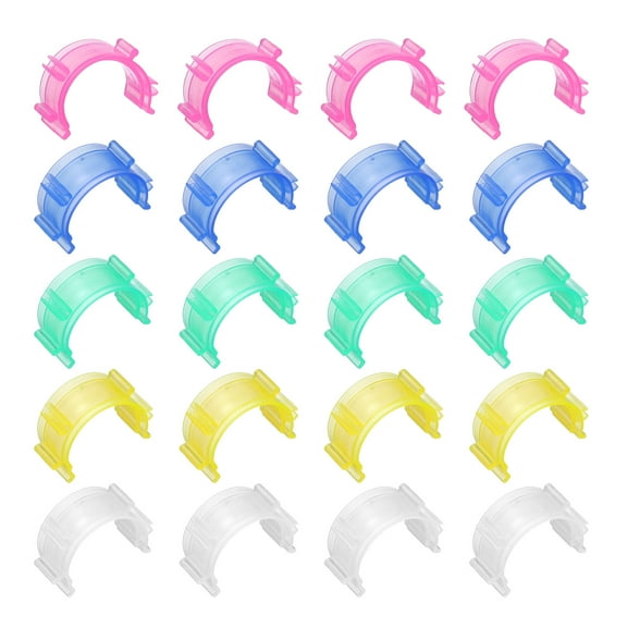 50pcs Bobbin Holder Set Plastic Bobbin Clamps Sewing Tool Clip Thread Clips Holder for Sewing Machines Organizing Threads & Avoiding Tangles, 5 Color