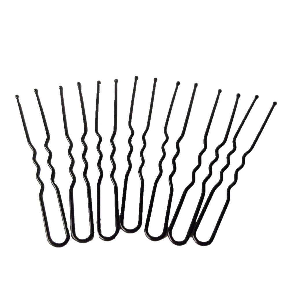 50pcs Bobby Hair U Shaped Hair Black Metal Hair Clips for Buns, Updo
