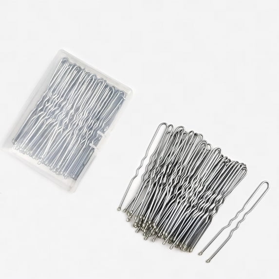 50pcs/Box Metal U Shaped Hair Clips Wedding Bridal Bobby Pins Alloy Waved Hairpins For Woman Headwear Hairstyle Tool Accessories