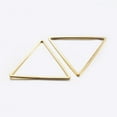thumbnail image 1 of 50pcs Brass Linking Rings Plated Triangle Golden 13x15x1mm Inner Diameter: 11x12mm, 1 of 3