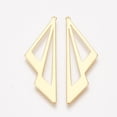 thumbnail image 1 of 50pcs Brass Pendants Double Triangle Nickel Free Real 18K golden Plated 39.5x12.5x1mm Hole: 0.8mm, 1 of 1