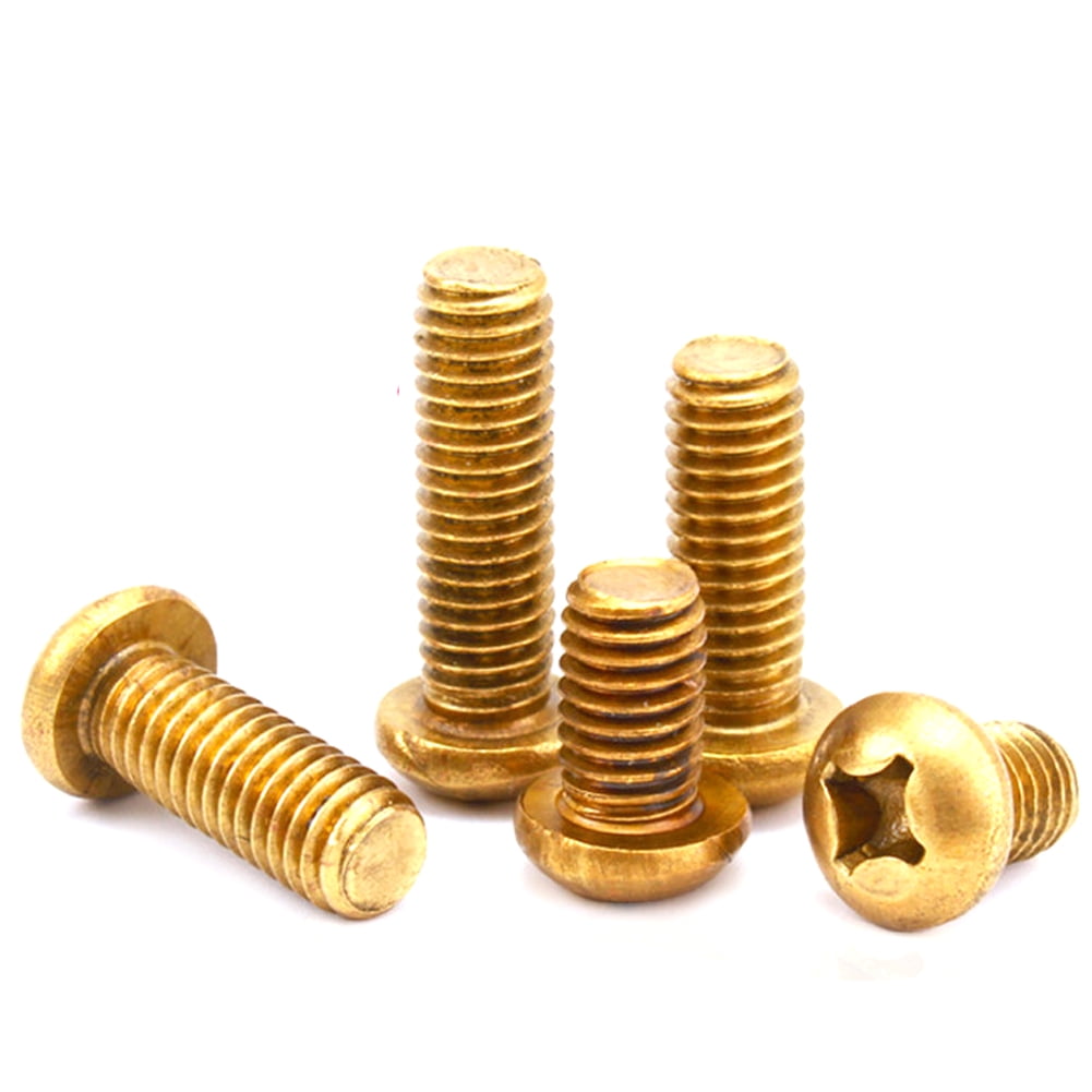 (50pcs) Brass Round Head Socket Head Cap Screw Fastener, M3x4mm ...