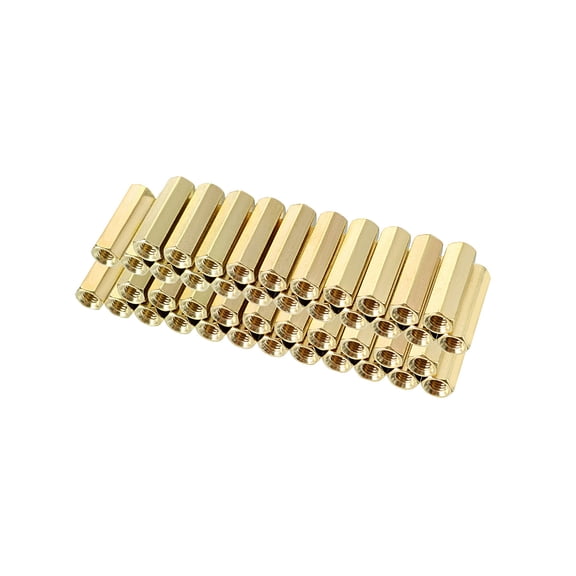 50pcs Brass Straight Female Thread Hex Standoff Spacer M3x5x17mm