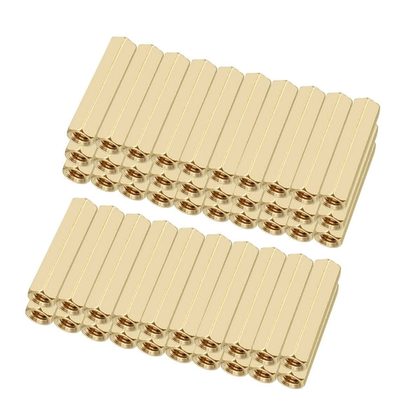 50pcs Brass Straight Female Thread Hex Standoff Spacer M3x5x20mm