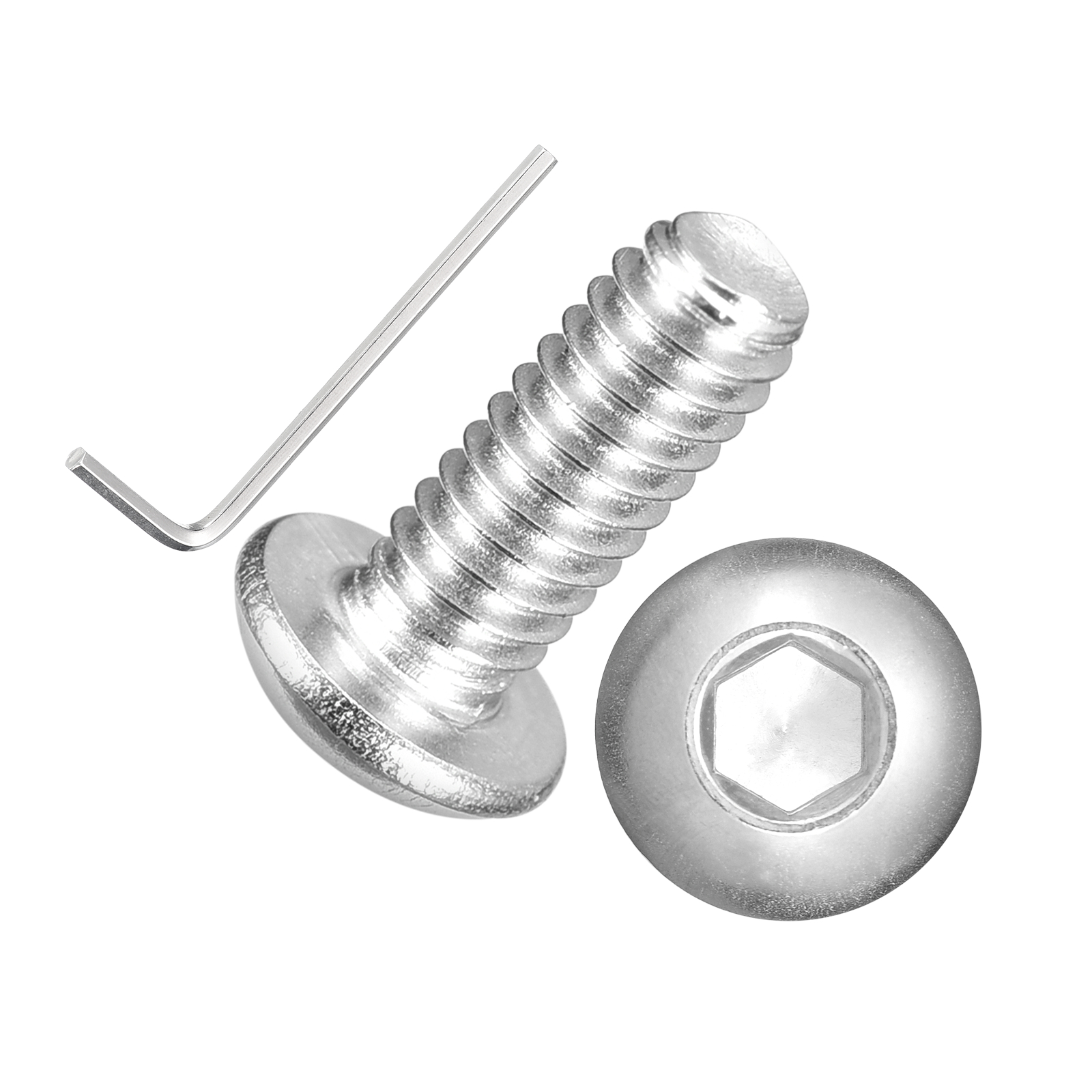 50pcs Button Head Socket Cap Screws 8 32x3 8 mm 18 8 Stainless 