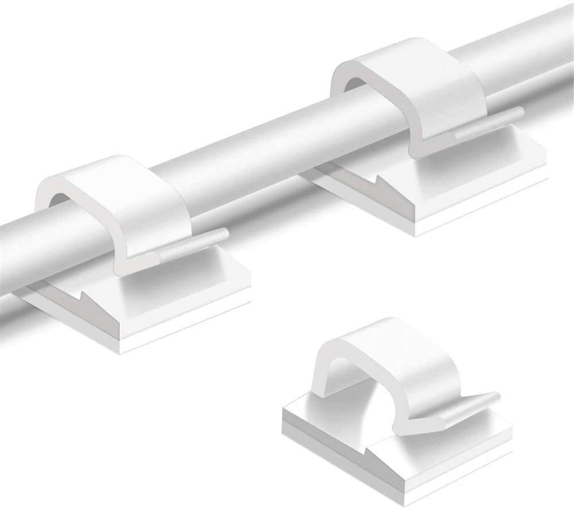 50pcs Cable Clips, Adhesive Cable Organizer Cord Holder, Durable Strong