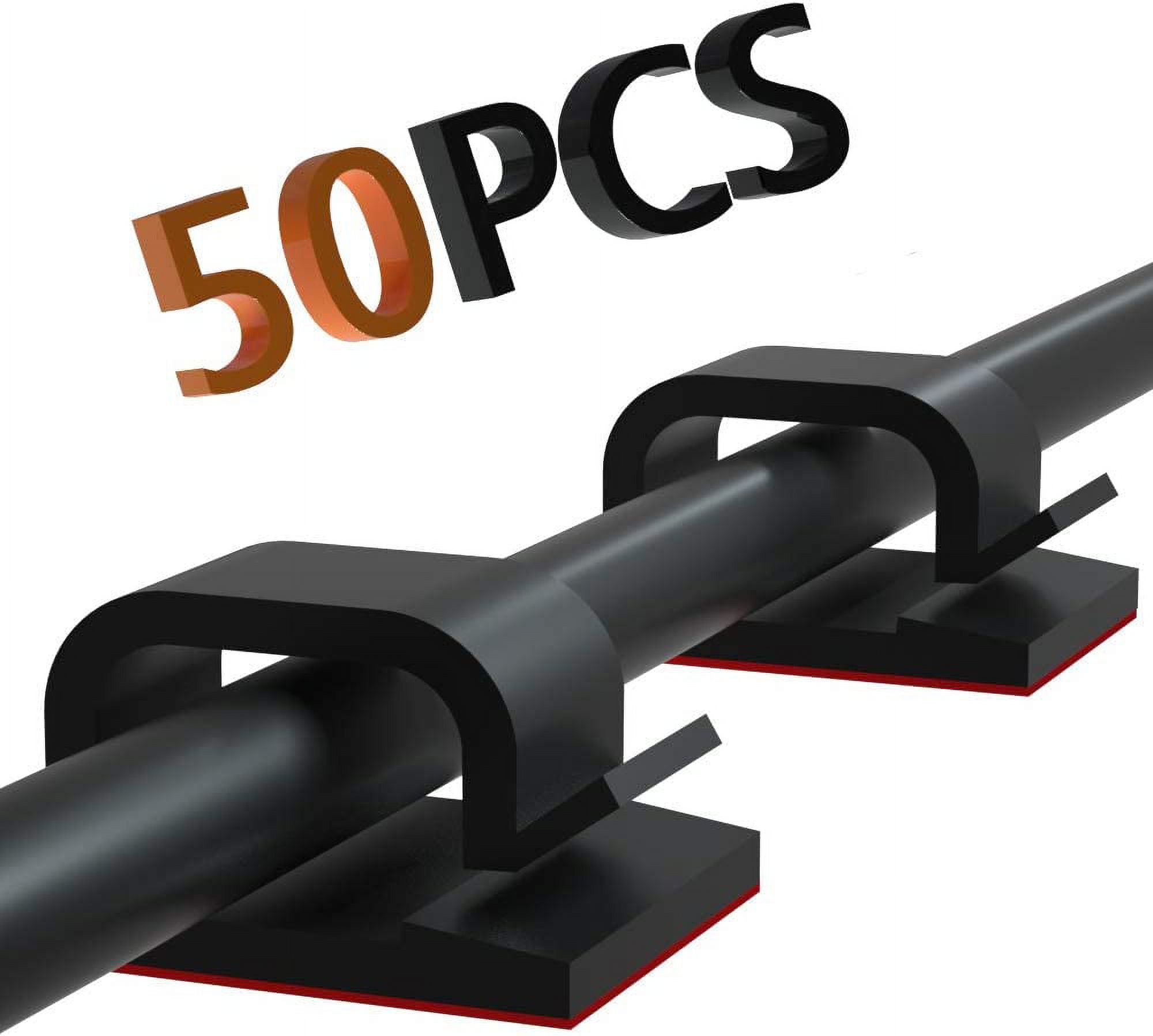 50pcs Cable Clips, Adhesive Cable Organizer Cord Holder Upgraded Cable