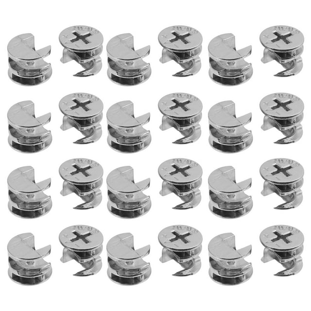 TA-VIGOR 8Pcs Furniture Connecter Cam Lock Nuts Fittings, 15mm X 13.5mm Screw Eccentric Fasteners For Cabinet Drawer Dresser Wardrobe Furniture Panel Connecting, Silver - Online Marketplace