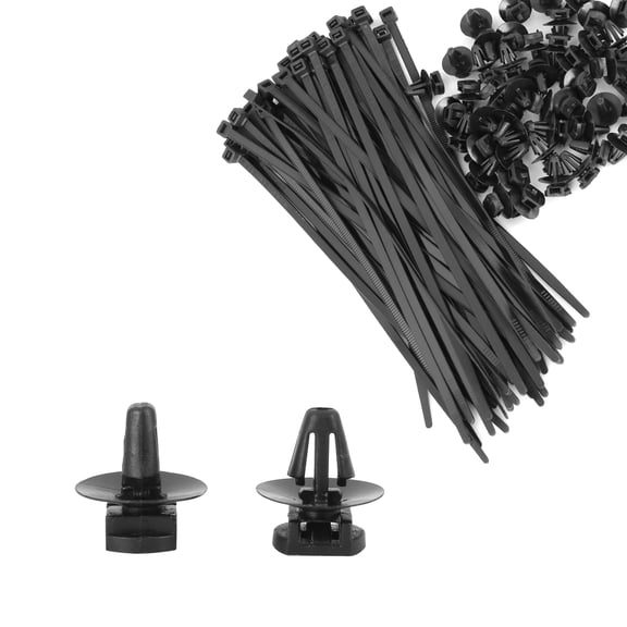50pcs Car Auto Clip Retainer Fastener with Cable Tie for Audi VW Skoda