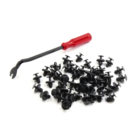 Unique Bargains 50pcs Car Retainers Clips Rivets with Fastener Remover for Toyota