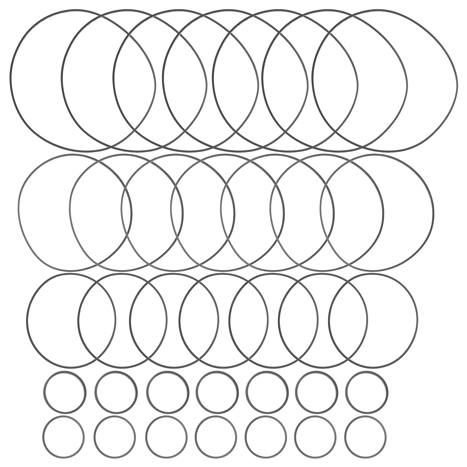 50pcs Cassette Belts Square Cassette Drive Belts Cassette Player Belts