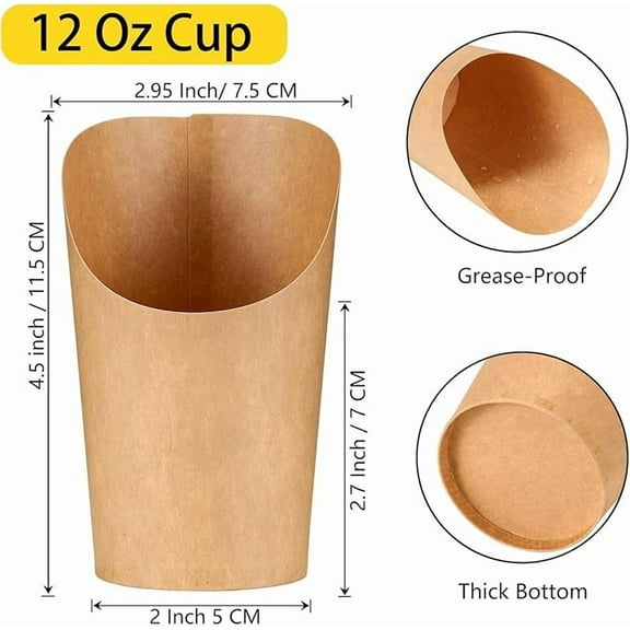 50pcs Charcuterie Cups, Disposable Kraft Paper Cones For Parties