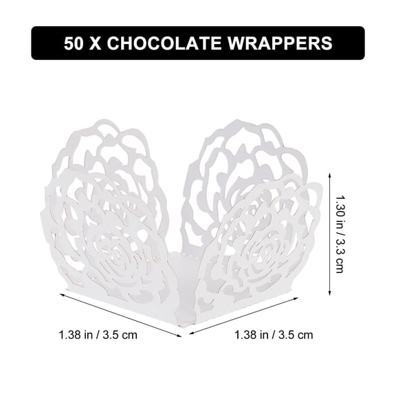 50pcs Chocolate Paper Cups Baking Liners Flared Small Cups for Muffins Cupcakes Snacks