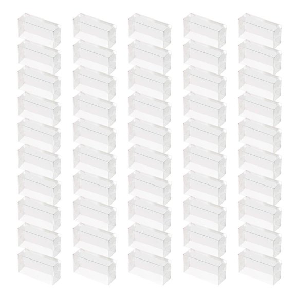 Set Of 50 Transparents Macaron Storage Boxes Portable Snacks Containers Dessert Packaging Box for Parties Weddings
