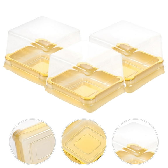 50pcs Clear Mooncake Boxes with Transparent Lids Cupcake Boxes Cookie Muffin Dome Boxes Single Cupcake Holders for Wedding Birthday Party