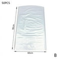thumbnail image 1 of 50pcs Clear Plastic Polythene Garment Cover Dry Cleaner Dress Bag Clothes X5E4, 1 of 9