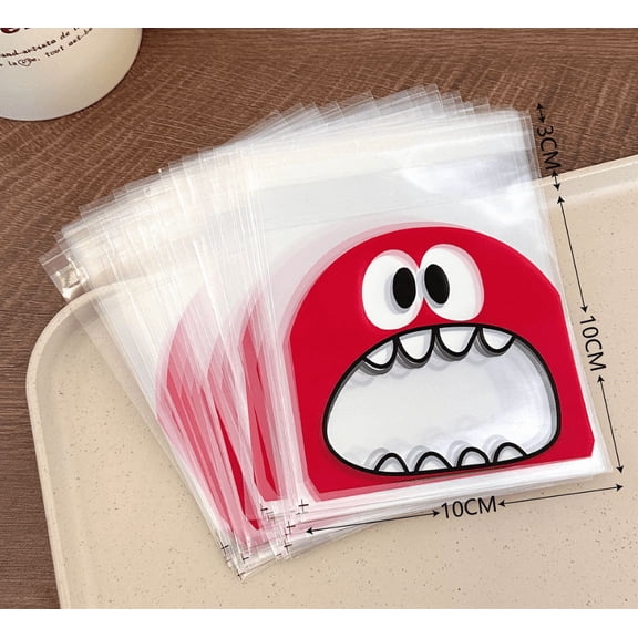 50pcs Clear Self-Adhesive Treat Bags for Cookies, Cakes, Chocolates, Candies, and Snacks - Perfect for Goodies and Gifts