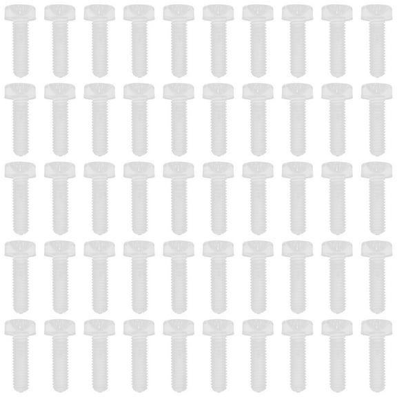 Plastic Small Screws for DIY Use Transparent Color 50pcs Suitable for Furniture and Hardware