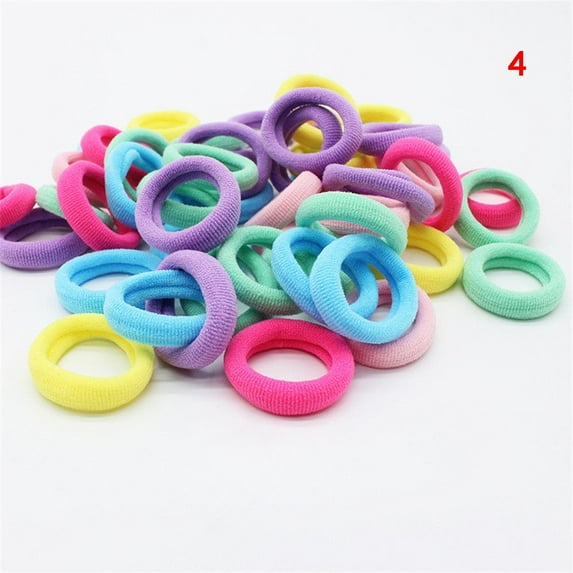 50pcs Colorful Baby Girls Hair Accessories High-Elastic Elastic Hair Scrunchie Small Hair Bands Hair Rope Children Headbands 4
