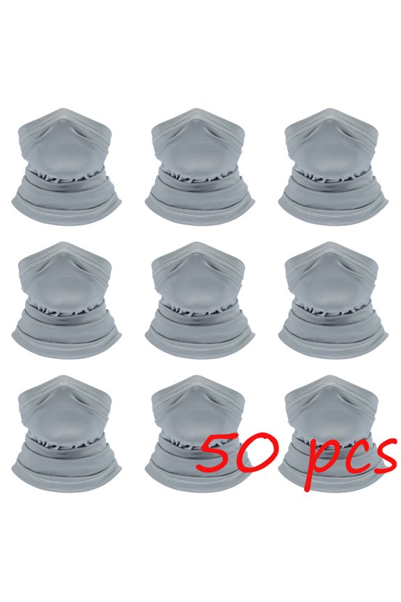 50pcs Cooling Thin Neck Gaiter Face Covering Balaclava Face Mask UV Protection Bandana for Outdoor Sports