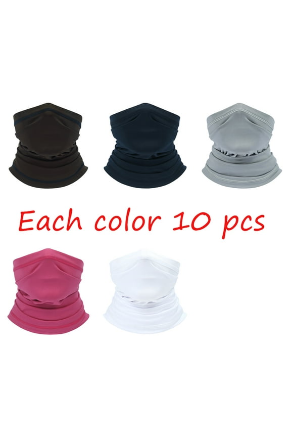 50pcs Cooling Thin Neck Gaiter Face Covering Balaclava Face Mask UV Protection Bandana for Outdoor Sports