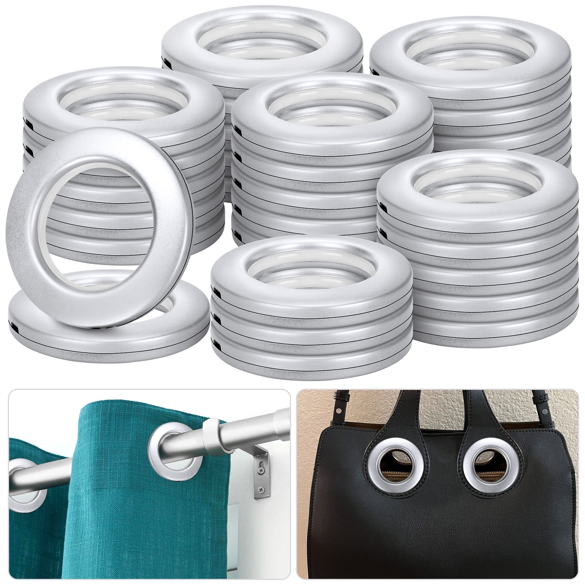 50pcs Curtain Grommets Sets, EEEkit Universal Curtain Hanging Nanoscale