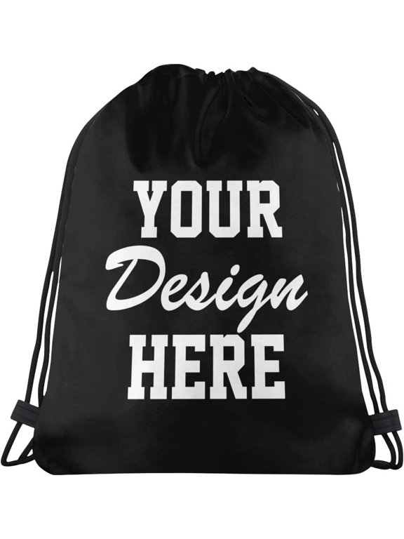 50pcs Customized Drawstring Backpack, Personalized Sports Bag 16.4*13.6IN, Custom Logo Bag for Company Team Building, Party, Annual Meeting Prizes and Corporate Gifts