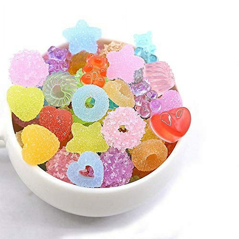  50 Pieces of Slime Charm Cute Set Resin Charm Mixed