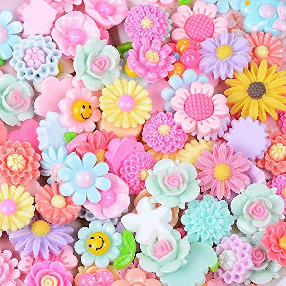 Ximkee Assorted 30pcs Cute Donut Slime Charms Beads Cookies Dessert Resin Charms Slices Flatback Buttons for Jewelry Making Handicraft Scrapbooking