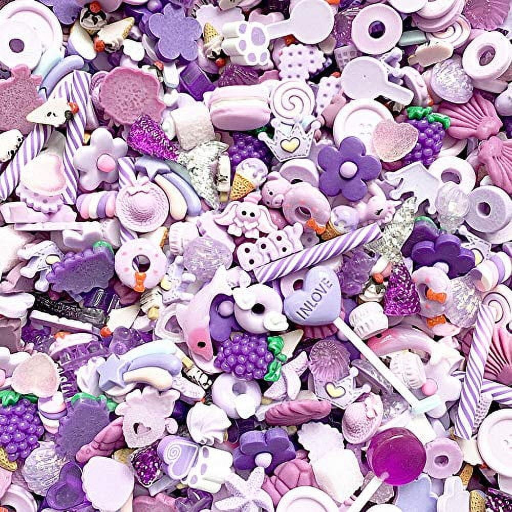 JINDUODUO 180 Pieces Slime Charms Cute Set, Kawaii Charms Bulk for Slime  Assorted Candy Sweets Flatback Resin for DIY Craft Making and Ornament