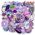 thumbnail image 1 of 50pcs Cute Stickers For Girls, Purple Stickers Pack, Laptop Stickers,Water Bottles, Waterproof,Journal Stickers, 1 of 8