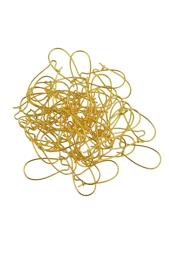 50pcs DIY Jewelry Making Finding French Earring Hook Ear Wires Gold 25mm