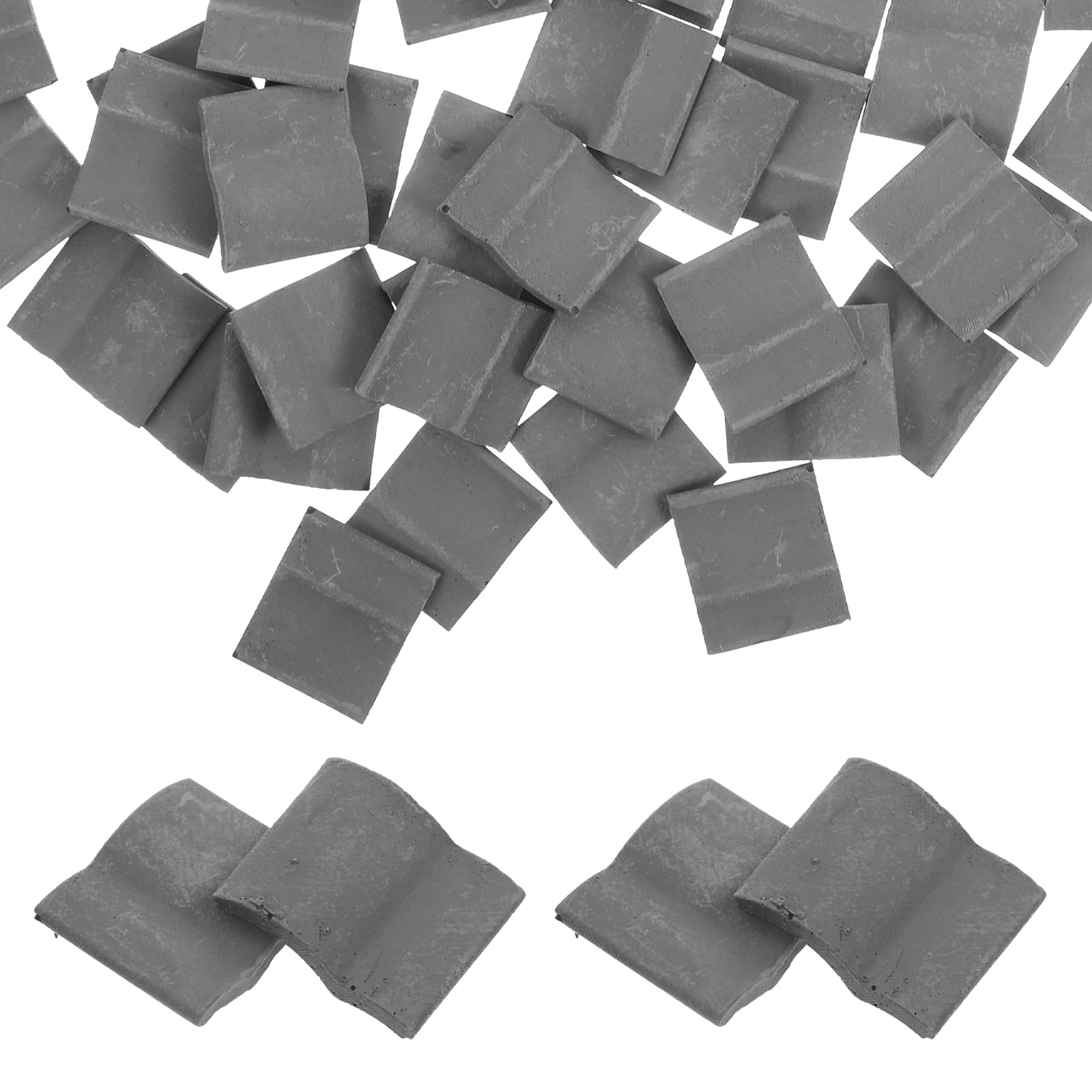 50pcs Decorative Roof Tiles Micro Landscape Roof Tiles Miniature Roof Tile Model Landscaping Decor