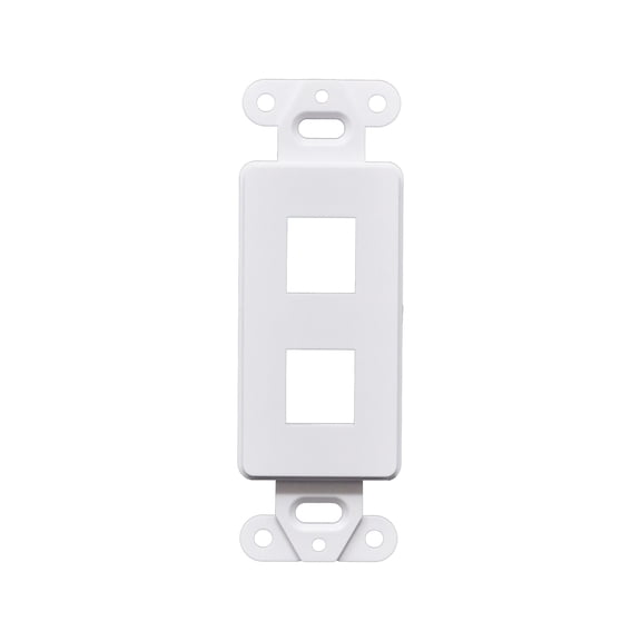 50pcs Decorator Style Keystone Jack 2 Port Modular Wall Insert Cover Plate White