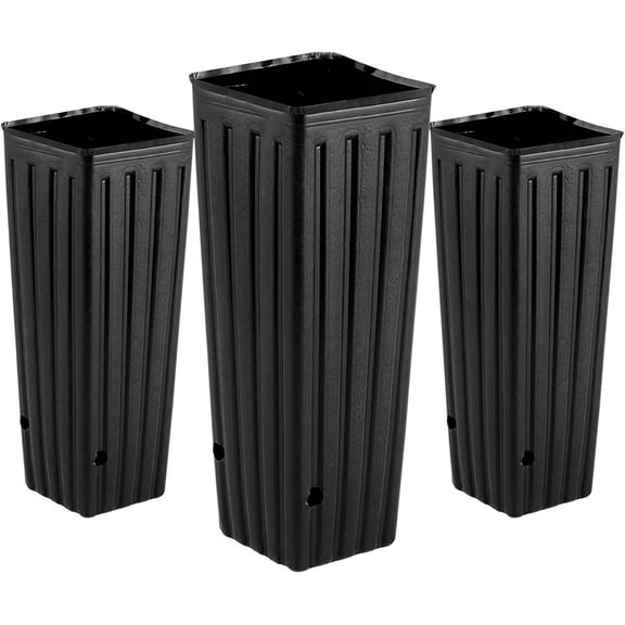 50pcs Deep Tree Pots, 11.2 Plastic Plant Nursery Pots Plant Growing Bags with Drainage Holes for Indoor Outdoor Gardening (4.7" Wx11.2 H)