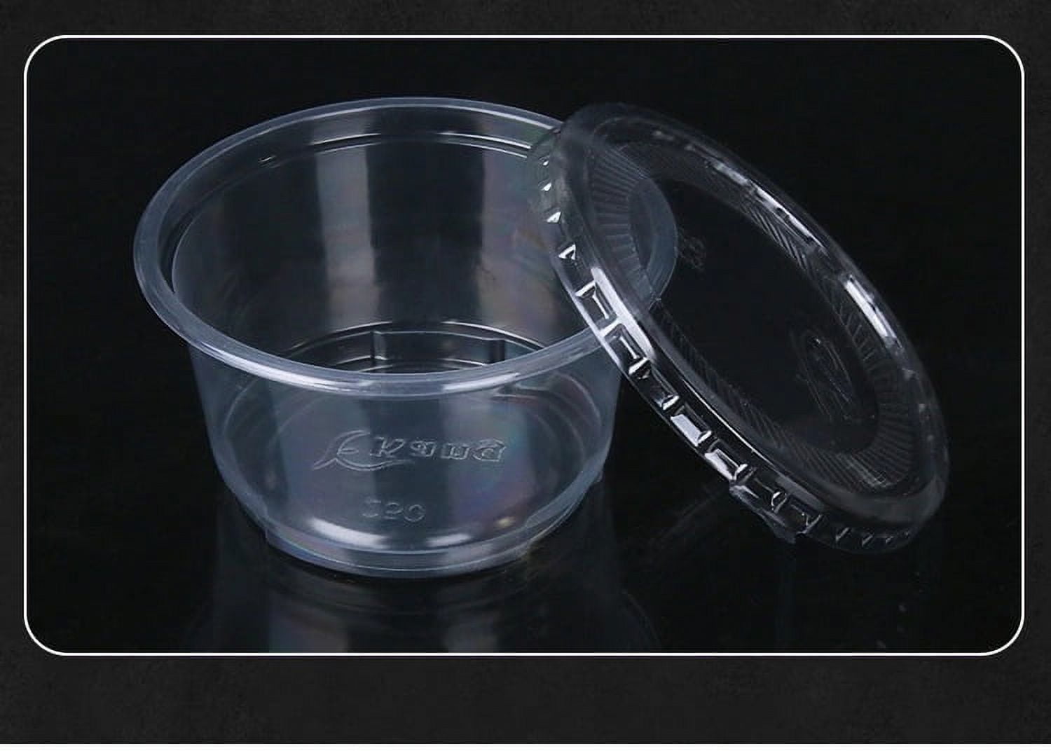 50pcs Dessert Cups with Lids Disposable Pudding Cups Plastic Disposable