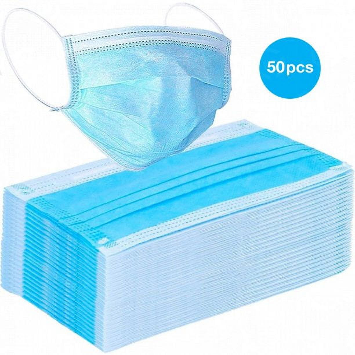 50pcs Disposable Breathable Face Mask 3-Layper Ear Loop