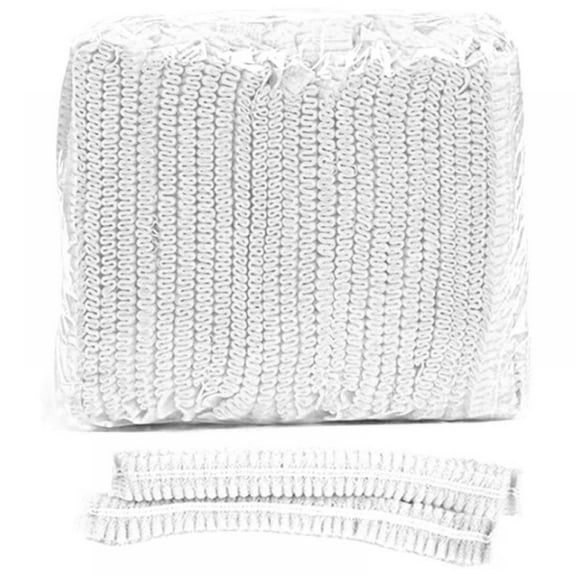 50pcs Disposable PE Surgical Medical Hair Hat Elastic Cap For Catering Food Kitchen Dining Living Room Shower