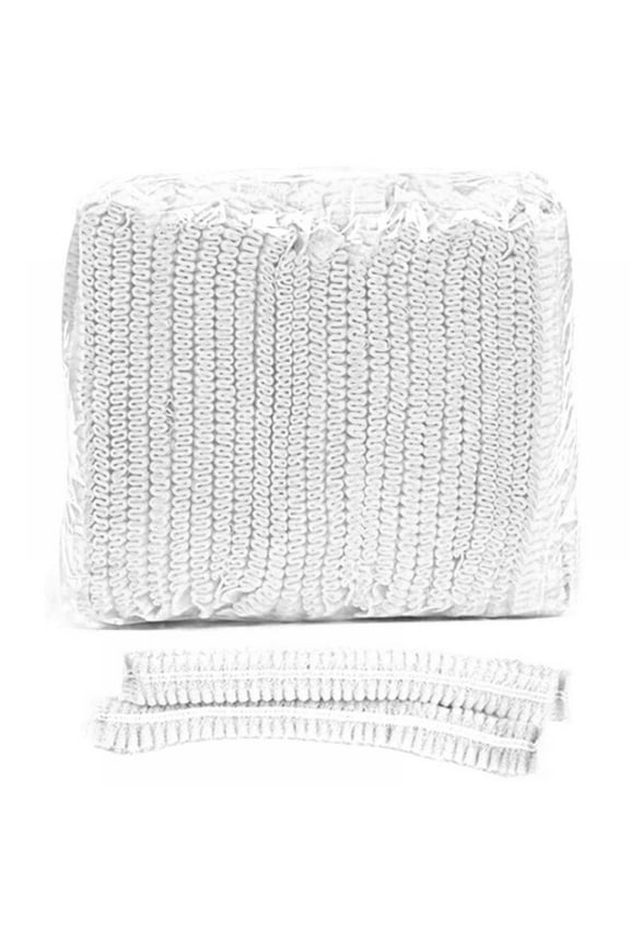 50pcs Disposable PE Surgical Medical Hair Hat Elastic Cap For Catering Food Kitchen Dining Living Room Shower