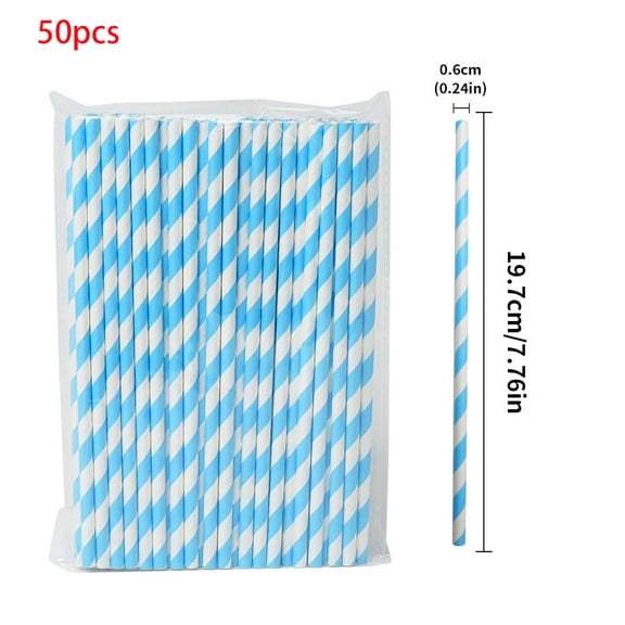 50pcs Disposable Straws Bulk Drink Cocktail Soda Milkshake Drink Birthday Party Wedding Festival Kitchen Tools