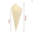 thumbnail image 1 of 50pcs Disposable Wood Appetizer Cones Ice Cream Cone Cups Party Candy Cones, 1 of 27