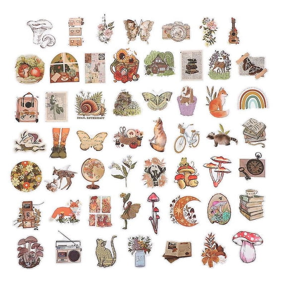 50pcs Diy Suitcase Stickers