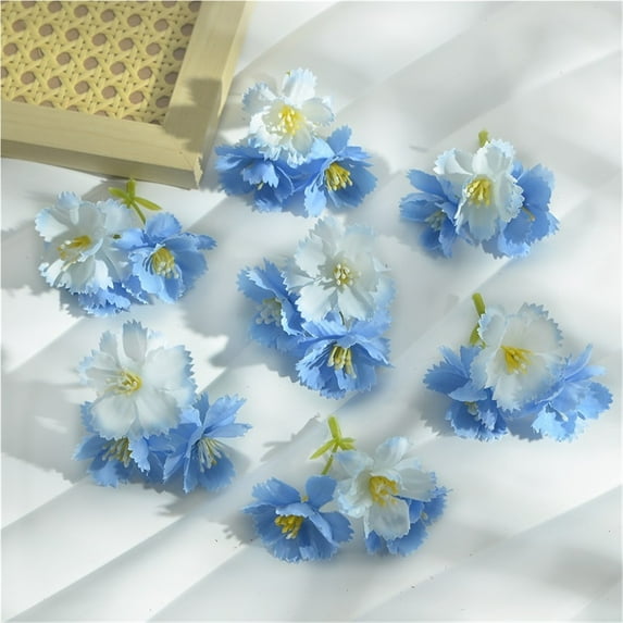 50pcs , Diy home decoration artificial flowers with three simulated small flowers as decorative accessories
