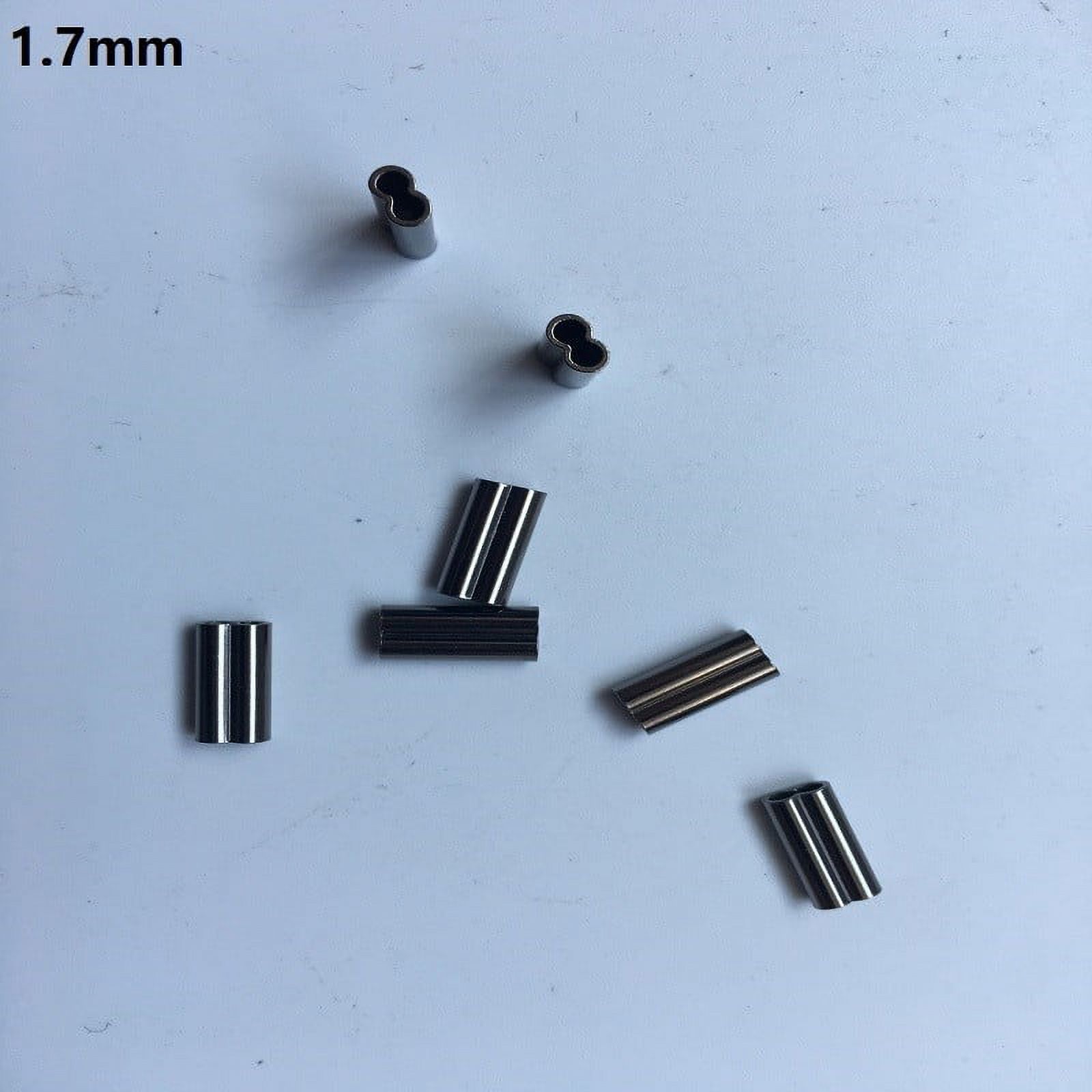 50pcs Double Barrel Crimps,Double fishing crimps for rig making various