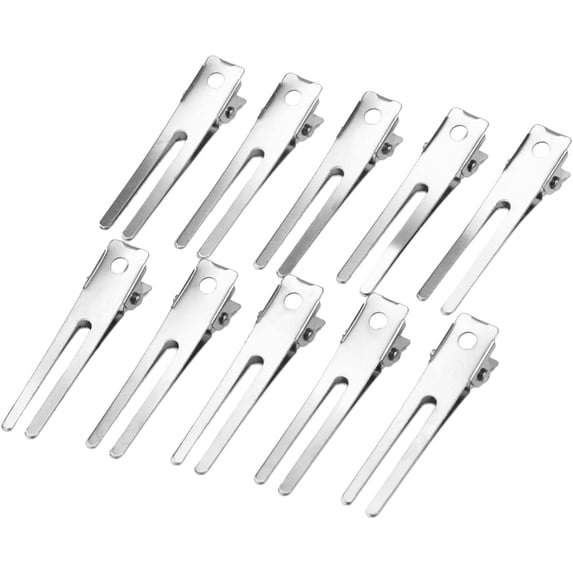 50pcs Double Prong Hair Clips Barrettes for Women Bow Hair Clips Hairstylist Curl Clips Metal Hair Barrettes Duckbill Clips for Hair Styling Alligator Hair Clips Styling Clips Bag