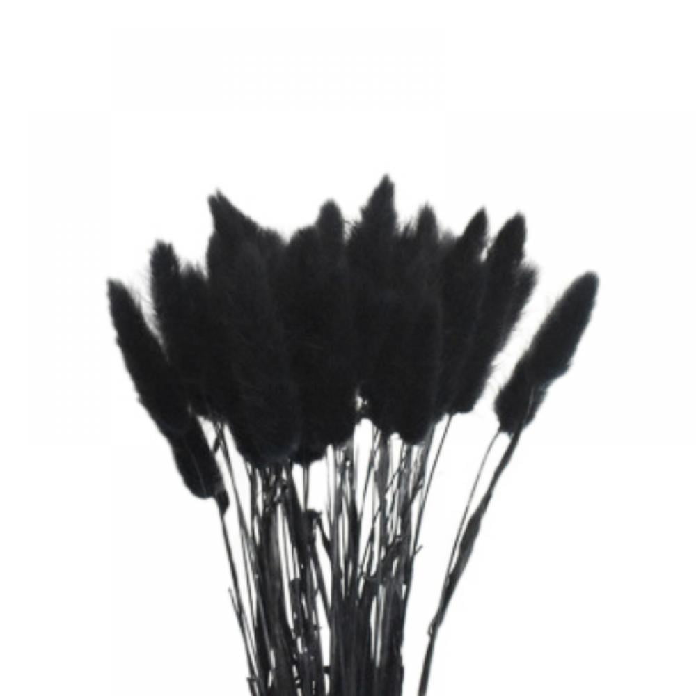Large Monochrome Black Pampas Grass Bouquet With Black Bunnytails