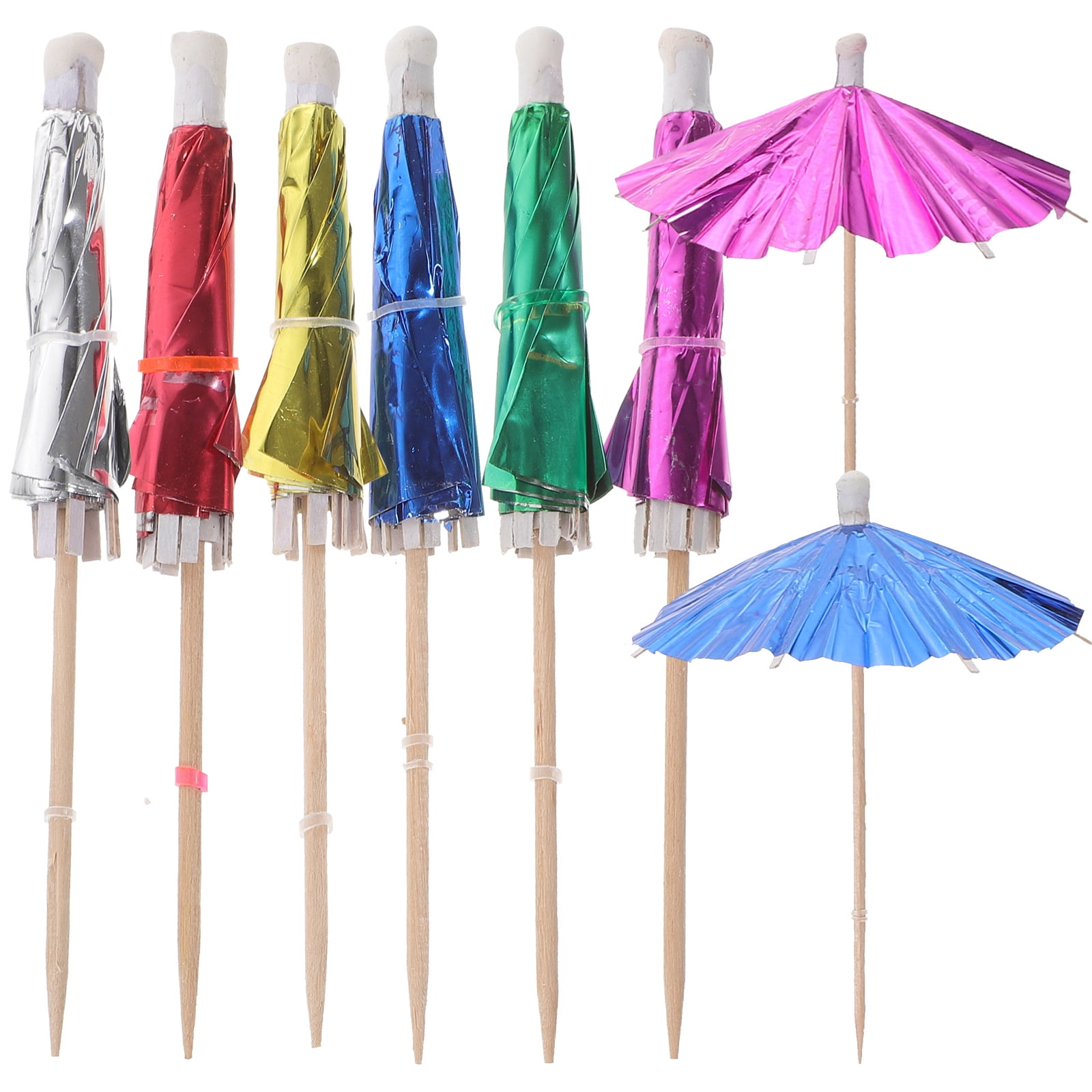 Drink Umbrellas Cocktail Picks, 152 Pcs Hawaiian Cocktail Umbrellas,Umbrella Cocktail Picks For Tiki Bars, Fruit Plate And Birthday Party, Assorted - View #11