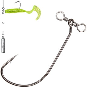 VMC Zero Line Twist 2/0 Spinshot Drop Shot Hook – 180° Swivel – 4 Pack