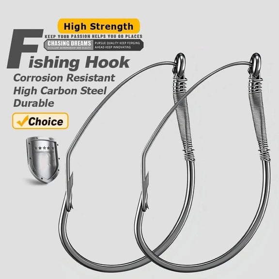 50pcs Drop Shot Weedless Hook Wacky Rig Hook Worm Hook Bass Fishing Hook 4#-3/0#