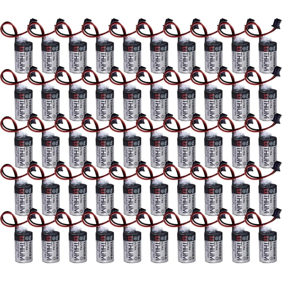 50pcs ER3V 3.6V 1000mAh PLC Lithium Battery Replacement for Toshiba JZSP-BA01